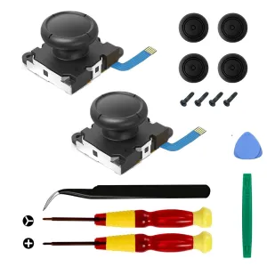 2-Pack Replacement Joystick Analog Thumb Stick Repair Kit for Nintendo Switch / Switch OLED Model / Switch Lite Joy-Con Controller - Drift Fix Tools Y1.5 /  1.5 Screwdriver / Pry Tools