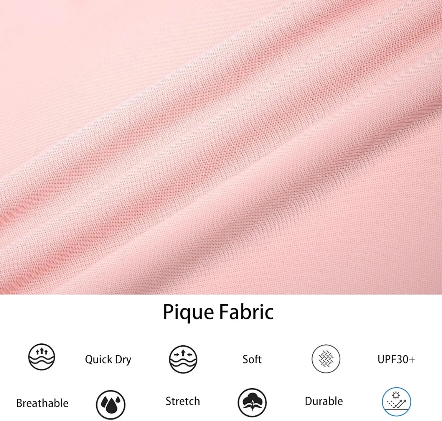 Alex Vando Mens Seamless Golf Shirt Moisture Wicking Quick-Dry Tailored Fit Polo Shirts