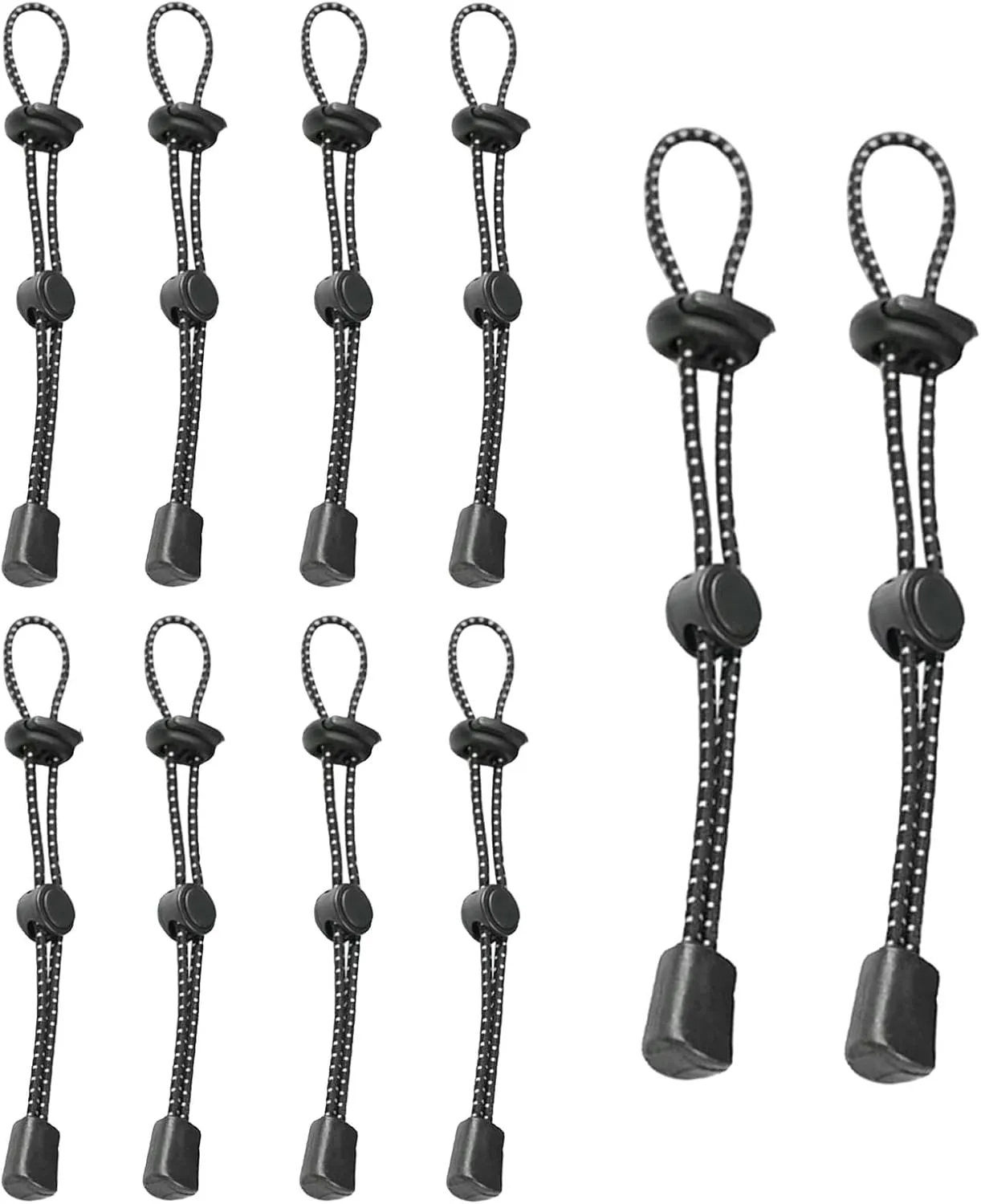 Backpack Hiking Stick Holder,Adjustable and Reflective Elastic Rope Lanyard,Walking Pole Fixing Buckle,Quiver Straps for Outdoor Hiking,Rock Climbing and Mountaineering Pole Storage