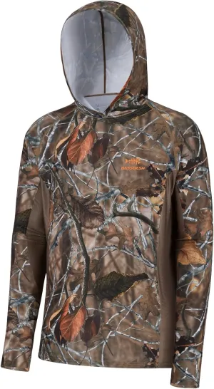 BASSDASH Men's UPF 50  Lightweight Hunting Camo Hoodie Quick Dry Performance Long Sleeve Fishing Shirt with Hood FS30M