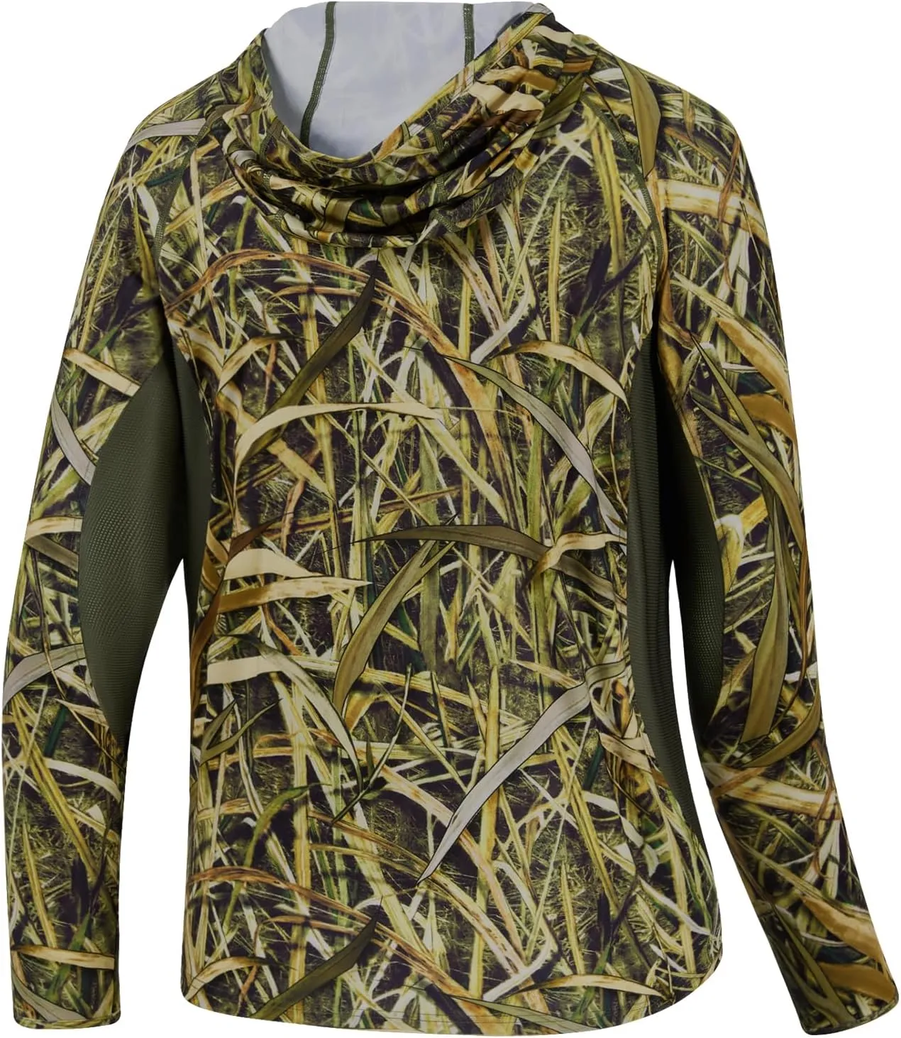 BASSDASH Men's UPF 50  Lightweight Hunting Camo Hoodie Quick Dry Performance Long Sleeve Fishing Shirt with Hood FS30M