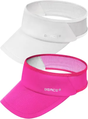 BEACE Lightweight Moisture Wicking Sports Sun Visors Hats Women Men,Sunvisor Cap for Running Golf Tennis Pickleball