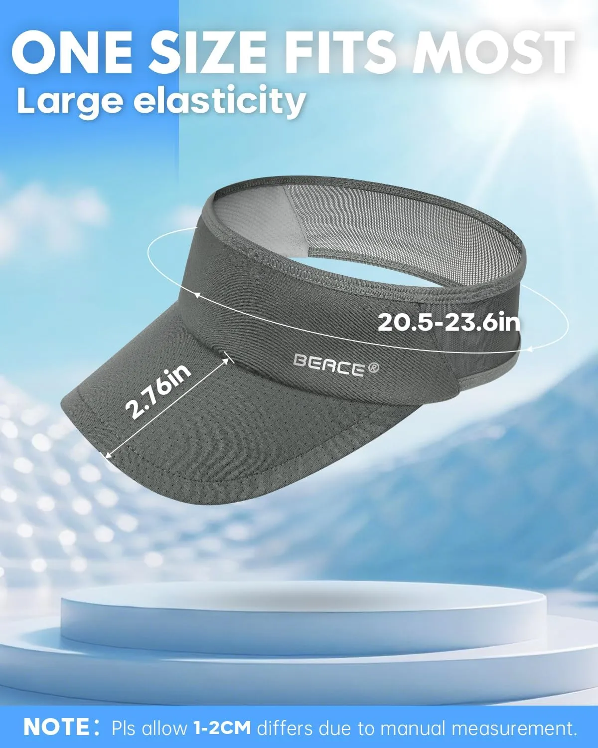 BEACE Lightweight Moisture Wicking Sports Sun Visors Hats Women Men,Sunvisor Cap for Running Golf Tennis Pickleball