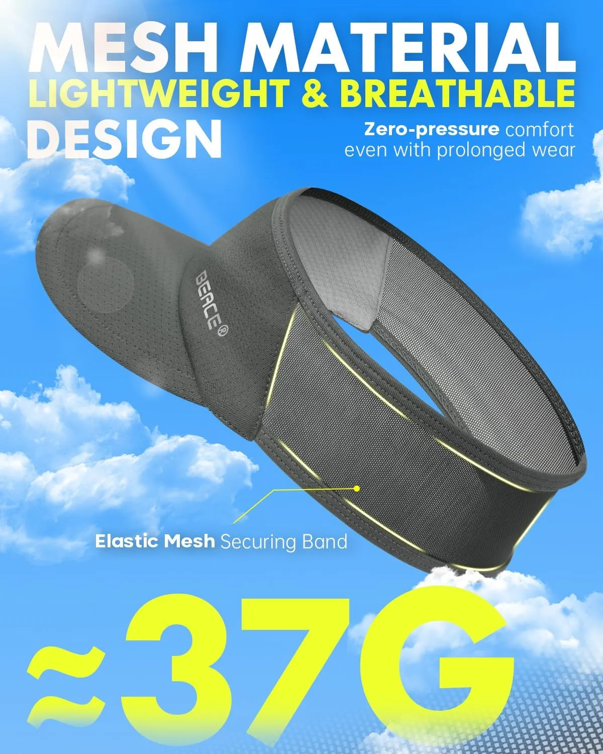 BEACE Lightweight Moisture Wicking Sports Sun Visors Hats Women Men,Sunvisor Cap for Running Golf Tennis Pickleball