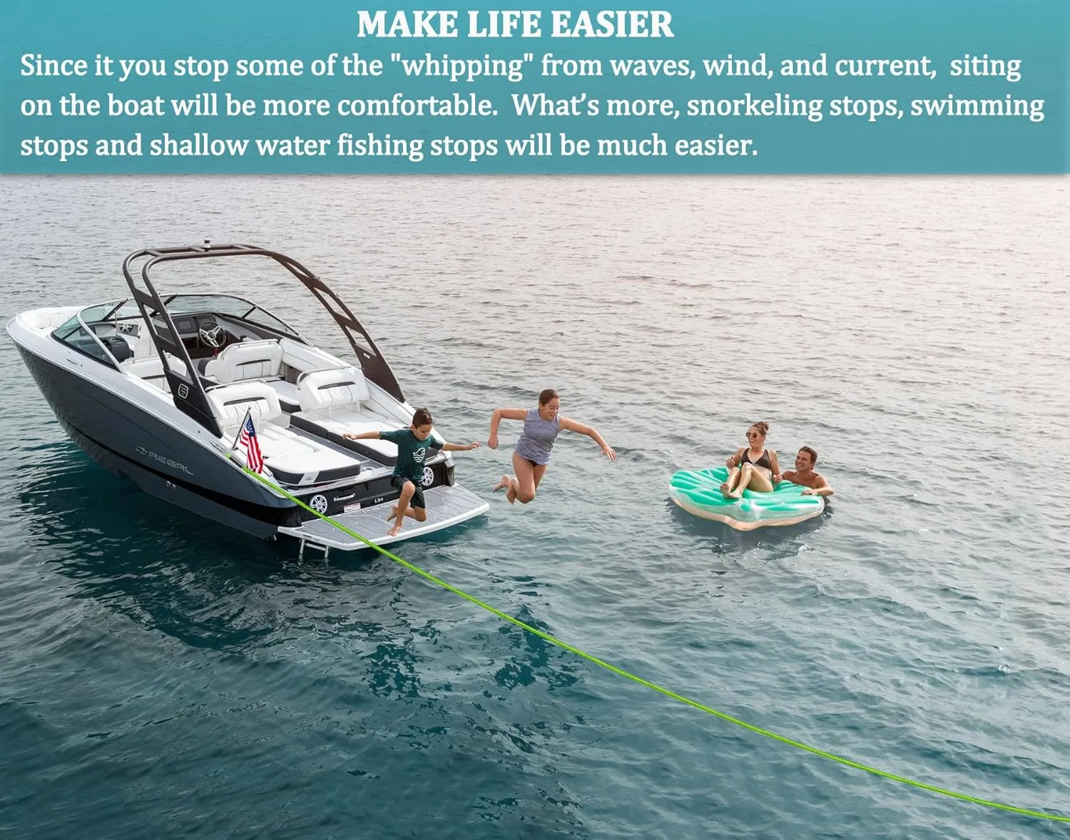 Botepon Boat Bungee Dock Lines, Boat Bungee Anchor Lines, Boat Bungee Anchor Rope, PWC Anchor Line, PWC Accessories, Jet Ski Accessories