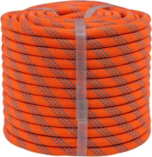 Braided Polyester Arborist Rigging Rope (3/8 inch X 150 feet) High Strength Outdoor Rope for Tree Climbing Hiking Camping Swing, Orange/Blue