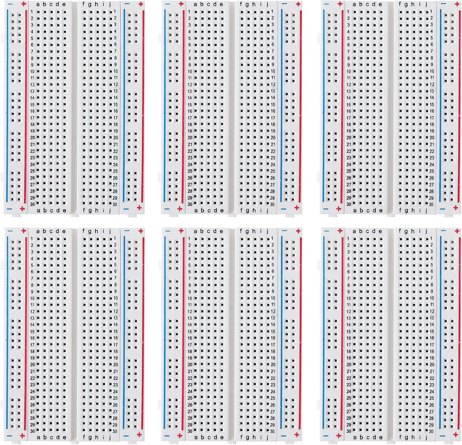 breadboard Set Prototype Board - 6 PCS 400 Pin Solderless Board Kit for Raspberry pi and Arduino Project
