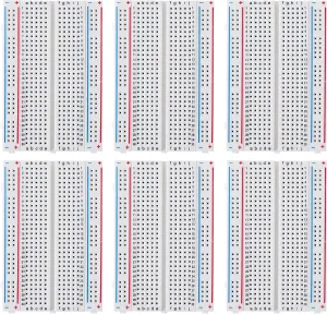 breadboard Set Prototype Board - 6 PCS 400 Pin Solderless Board Kit for Raspberry pi and Arduino Project