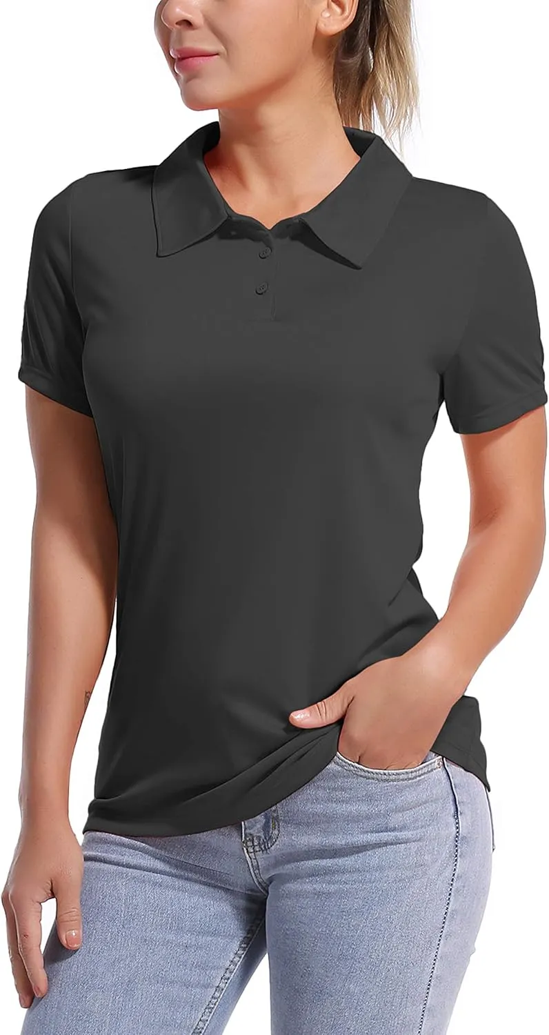 BUBBLELIME Women's UPF 50  Sun Protection Short Sleeve Polo Athletic Tennis Golf Shirts Quick Dry Outdoor Sports Shirts Tops