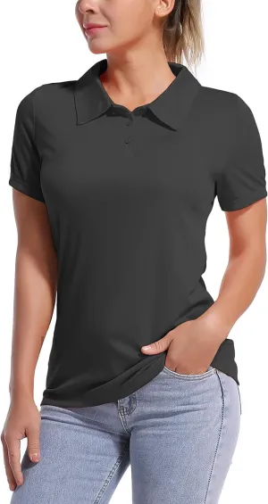 BUBBLELIME Women's UPF 50  Sun Protection Short Sleeve Polo Athletic Tennis Golf Shirts Quick Dry Outdoor Sports Shirts Tops