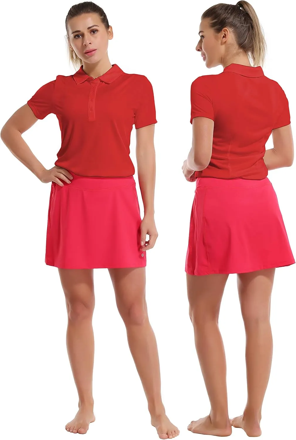 BUBBLELIME Women's UPF 50  Sun Protection Short Sleeve Polo Athletic Tennis Golf Shirts Quick Dry Outdoor Sports Shirts Tops