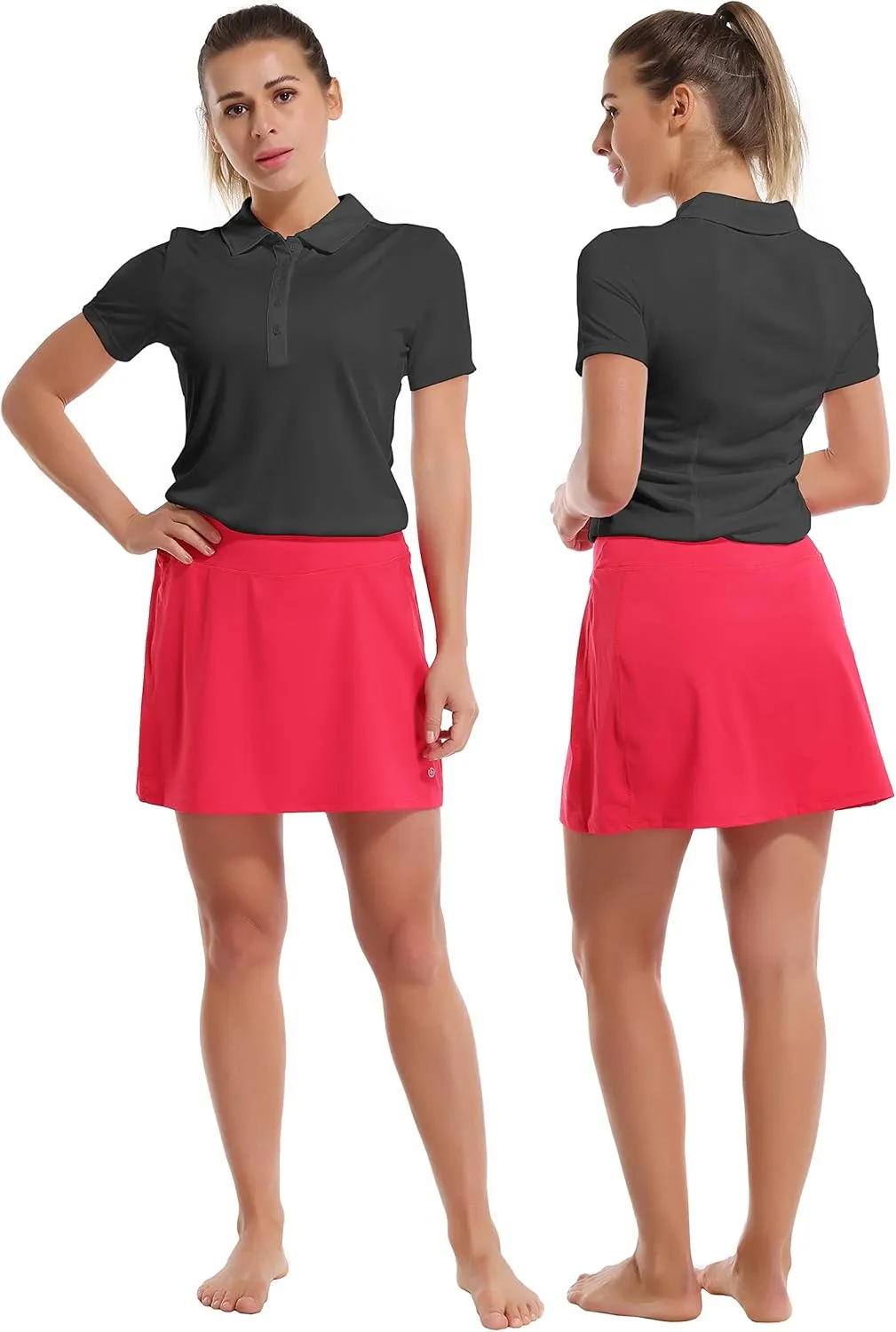 BUBBLELIME Women's UPF 50  Sun Protection Short Sleeve Polo Athletic Tennis Golf Shirts Quick Dry Outdoor Sports Shirts Tops