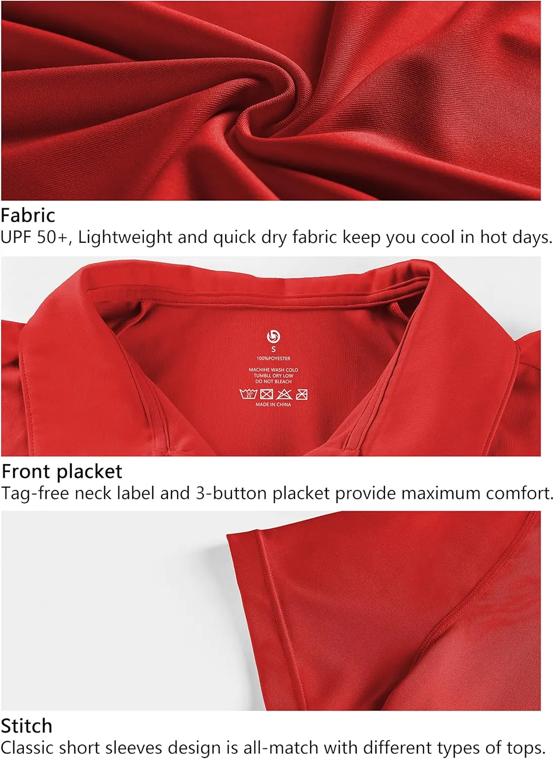 BUBBLELIME Women's UPF 50  Sun Protection Short Sleeve Polo Athletic Tennis Golf Shirts Quick Dry Outdoor Sports Shirts Tops