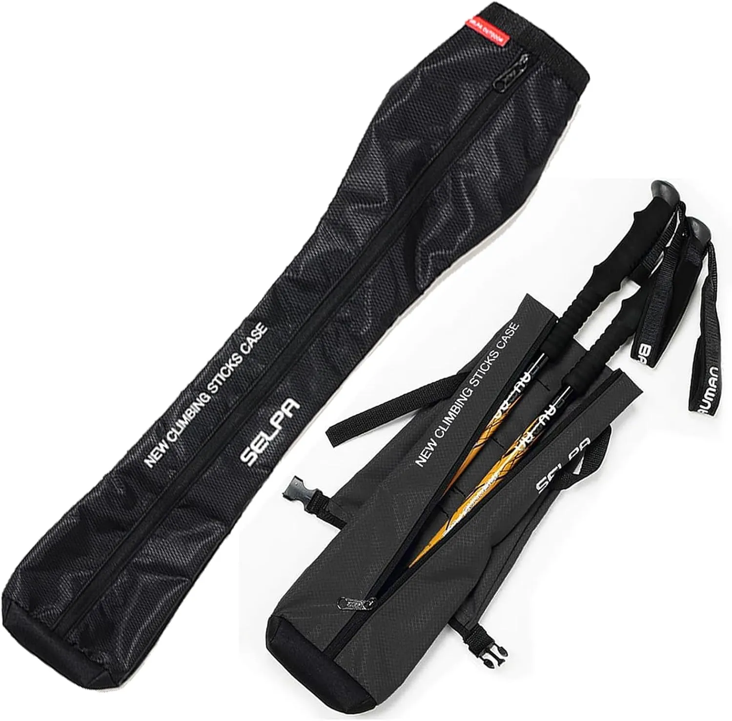 Chris.W Portable Trekking Pole Carrying Bag Storage Bag Pouch with Zipper for Walking Stick Hiking Poles Travel Case