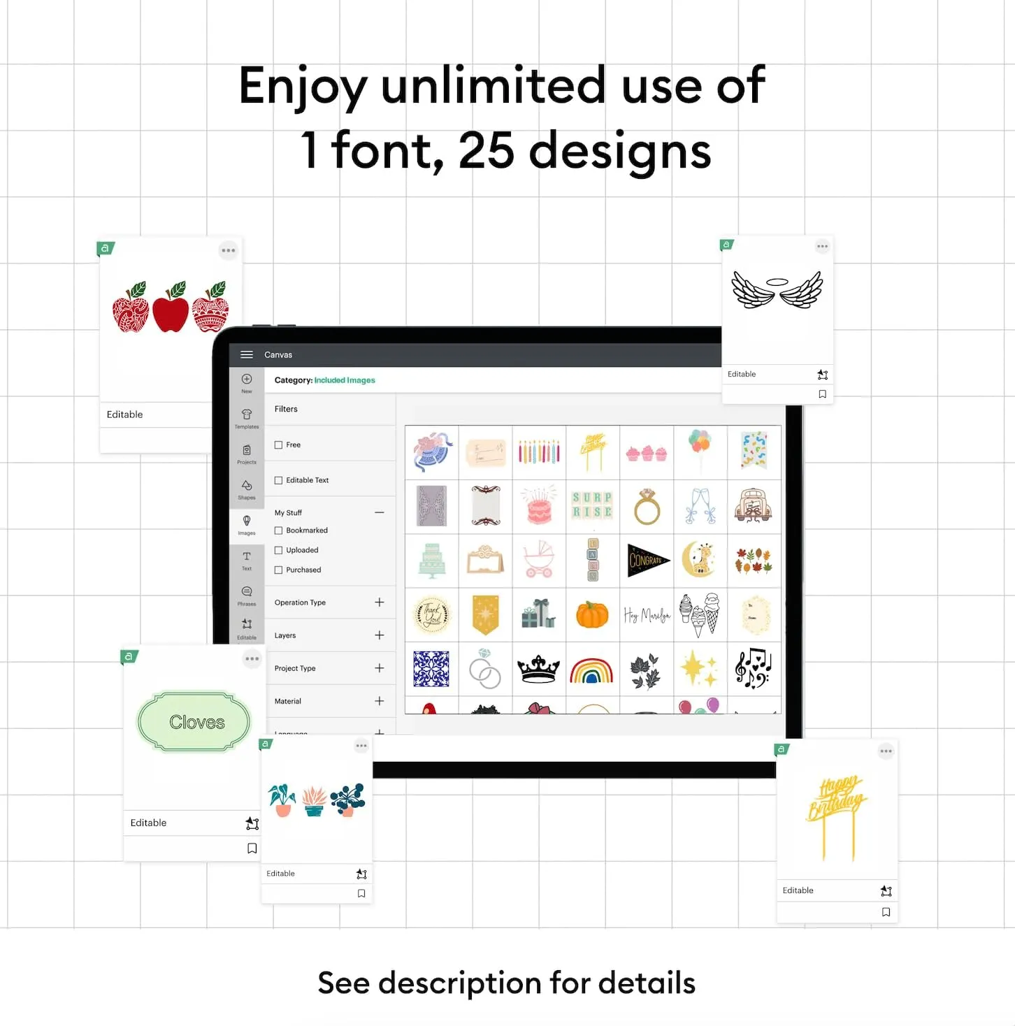 Cricut Maker 4 - Smart Cutting Machine (Seashell) | Engagement Bundle - Includes Smart Vinyl, Cardstock, Transfer Tape, Iron On HTV, Mat, Pens, Tool Kit, & 25 Images in Design Space App