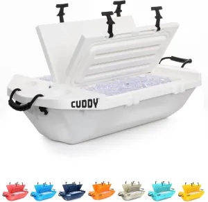 CUDDY Floating Cooler and Dry Storage Vessel for Land & Water  40QT Great for River, Beach, Kayak, Pool, & Lake - Multiple Color Options