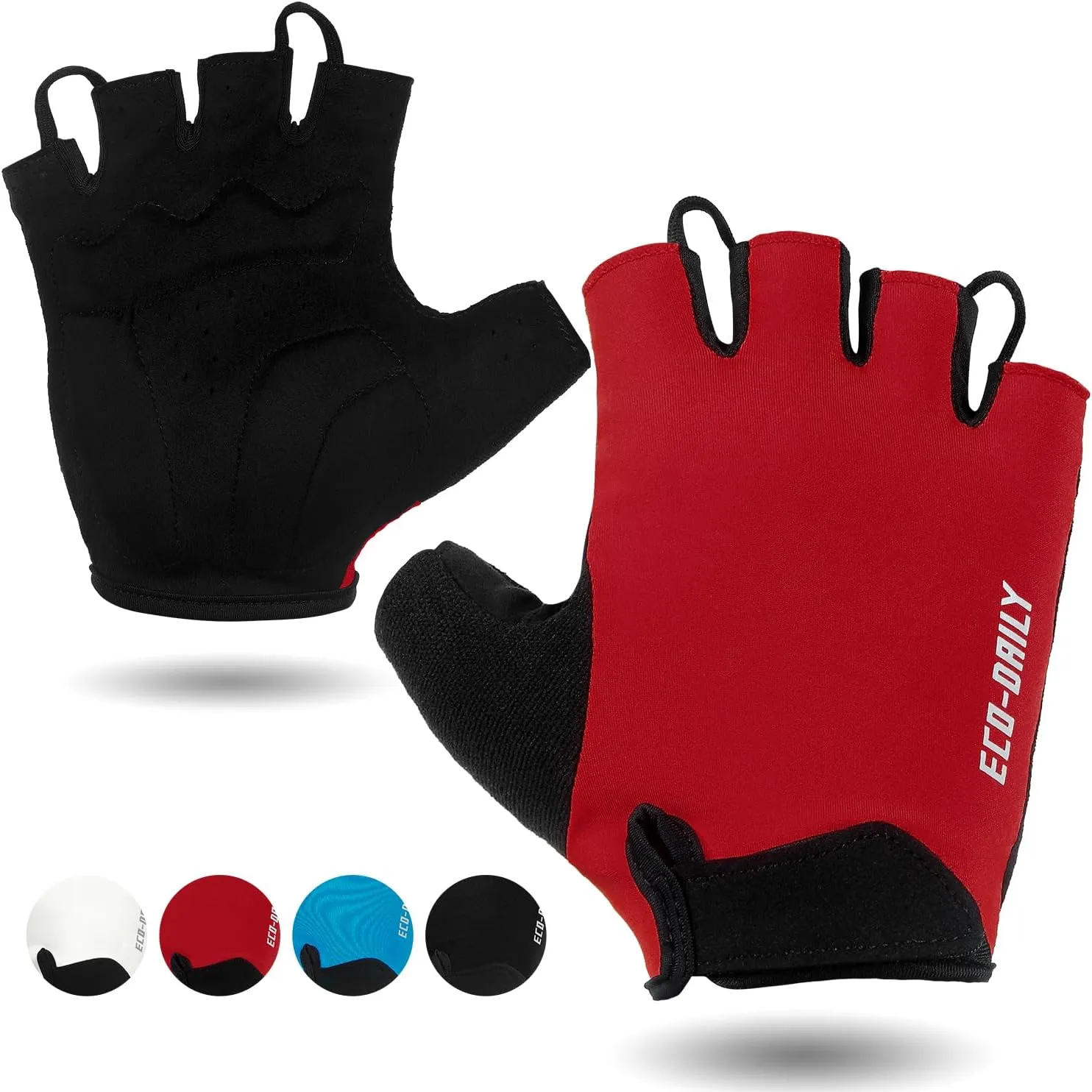 Cycling Gloves for Men Women Padded Mountain Bike Gloves Lightweight Half Finger Gloves Anti-Slip Shock-Absorbing for MTB Road Biking Fitness
