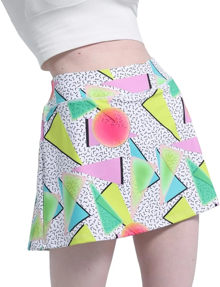 Dinosaur Women's Skorts Skirts High Waisted Golf Pleated Skirts for Running Pickleball Workout