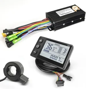EBike Conversion Kit 1000W, 36V/48V 26A/30A Brushless Controller Mini LCD S866 Display for Electric Bicycle Scooter Mountain Bike Parts