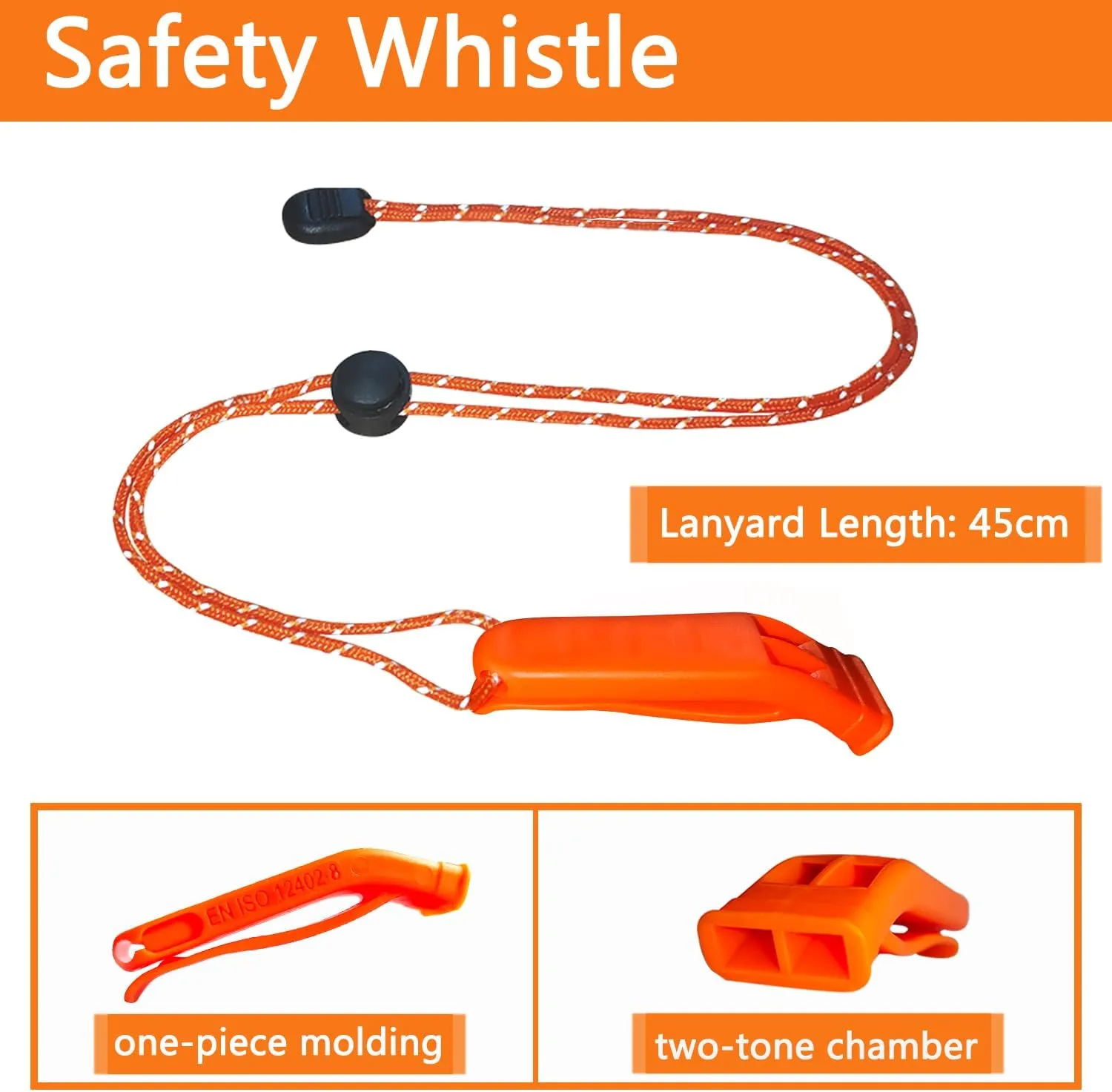 Emergency Whistle, 120db Safety Whistle Survival Shrill Loud for Camping Hiking Hunting Boating Fishing Life Vest Jacket Rescue Signaling Kids Lifeguard 5 Pack