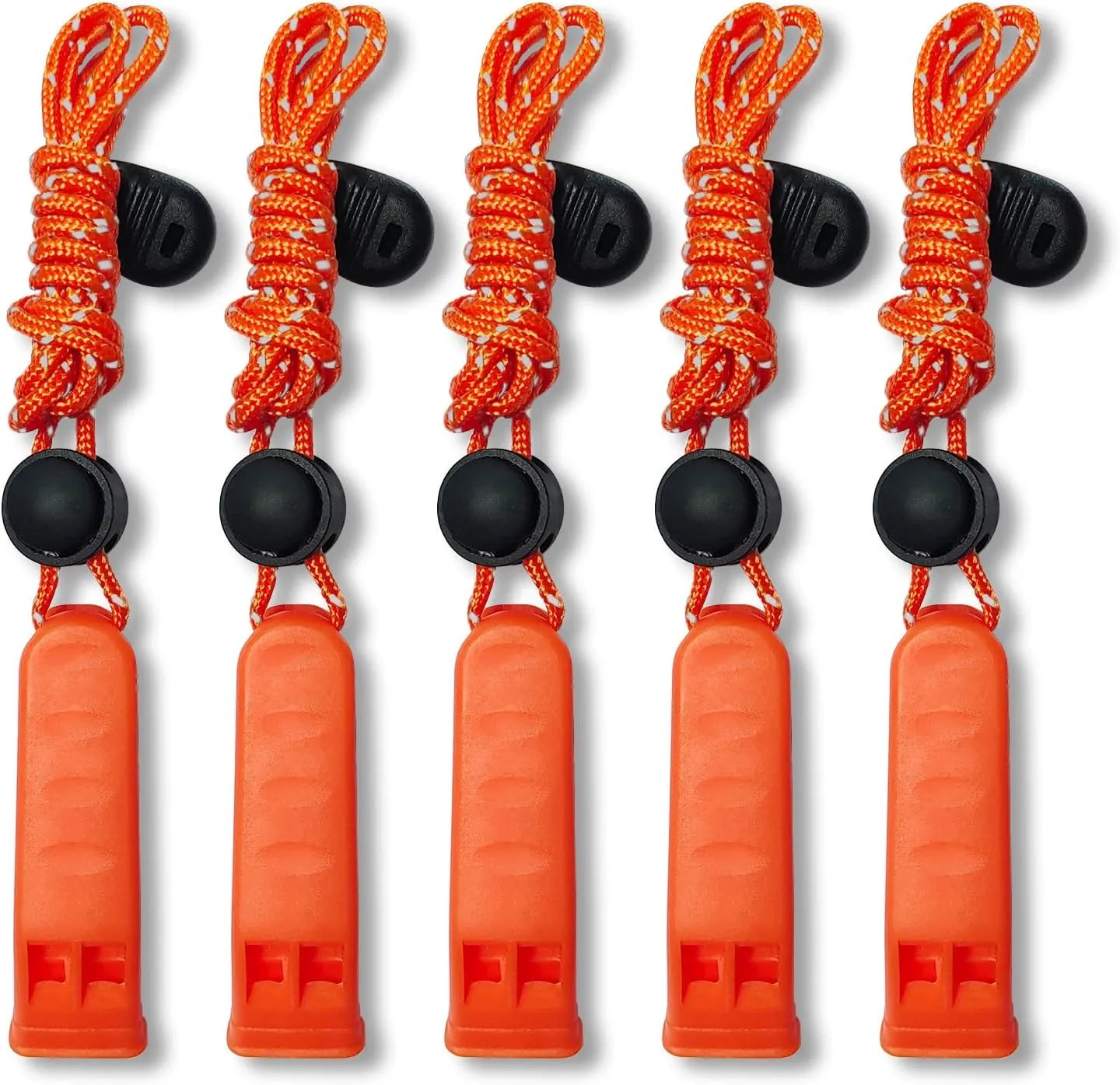 Emergency Whistle, 120db Safety Whistle Survival Shrill Loud for Camping Hiking Hunting Boating Fishing Life Vest Jacket Rescue Signaling Kids Lifeguard 5 Pack
