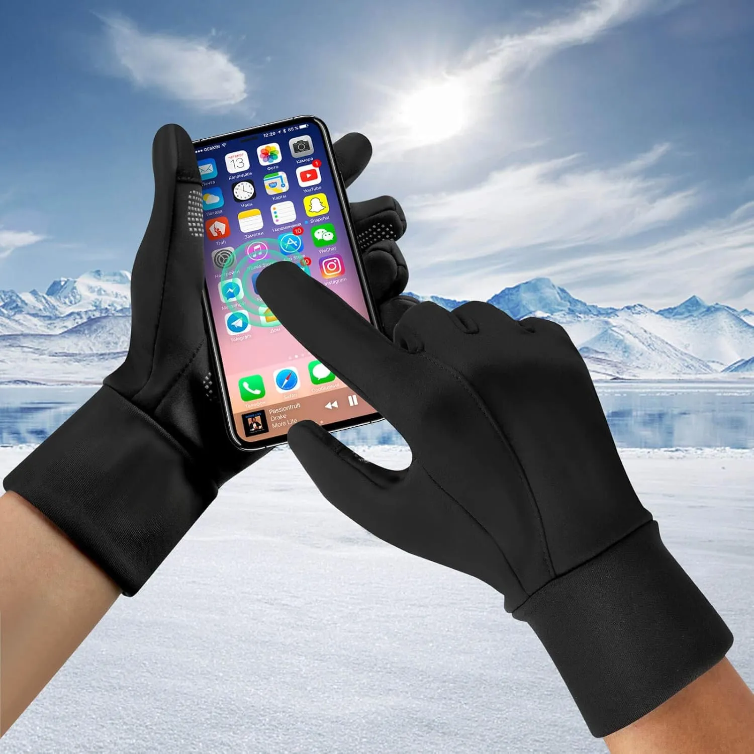 FanVince Winter Gloves Touch Screen Water Resistant Windproof Thermal for Running Cycling Driving Hiking for Men Women