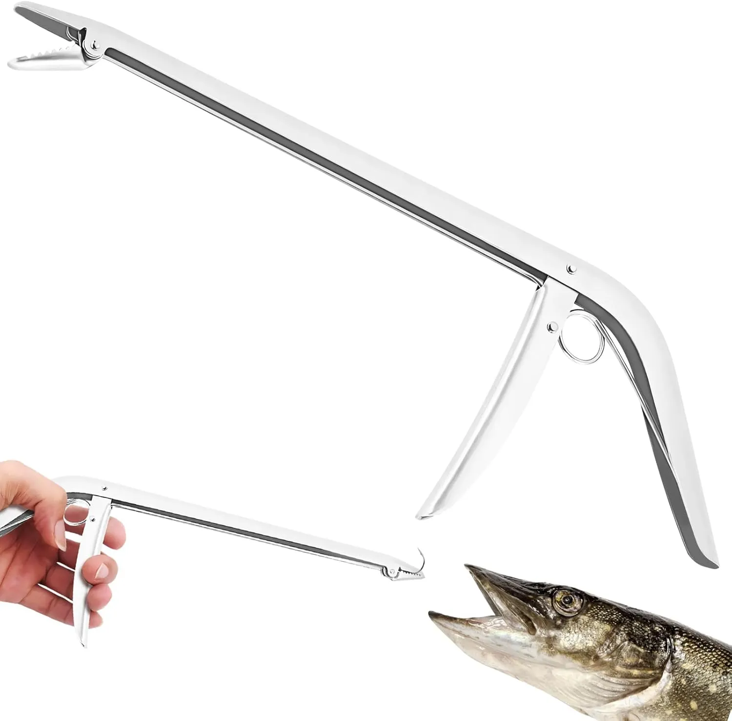 Fish Hook Remover Tool, Stainless Steel Fish Dehooker, Quick Removal Fishing Hook Fishing Extractor Fishing Gear Equipment 11-1/2 Inch