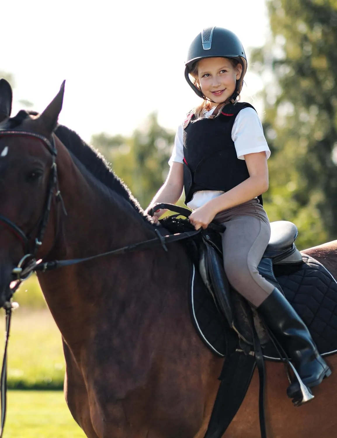 FitsT4 Sports Girls Horse Riding Pants Full Seat Silicone Kids Equestrian Breeches Horseback Pockets Youth Schooling Tights