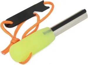 Fostar Outdoors Emergency Fire StarterMagnesium Mg Rod Integrate with Ferro Rod, Paracord and Multi Function Scraper Striker, Great for Bushcraft, Camping, Hiking, Hunting