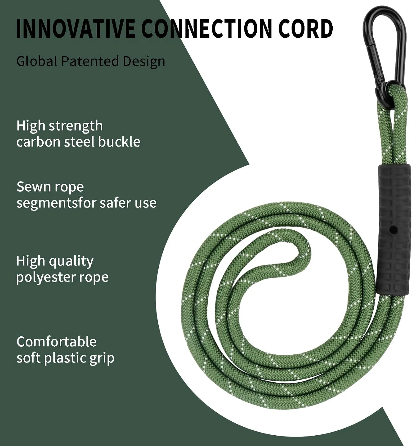 Heavy Duty Tree Swing Ropes, Hammock Tree Straps Hanging Kit, for Outdoor Swings Hammock Playground Set Accessories (1.75ft,21",Green,1Pack)
