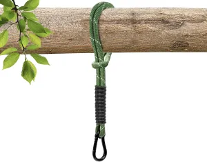 Heavy Duty Tree Swing Ropes, Hammock Tree Straps Hanging Kit, for Outdoor Swings Hammock Playground Set Accessories (1.75ft,21",Green,1Pack)