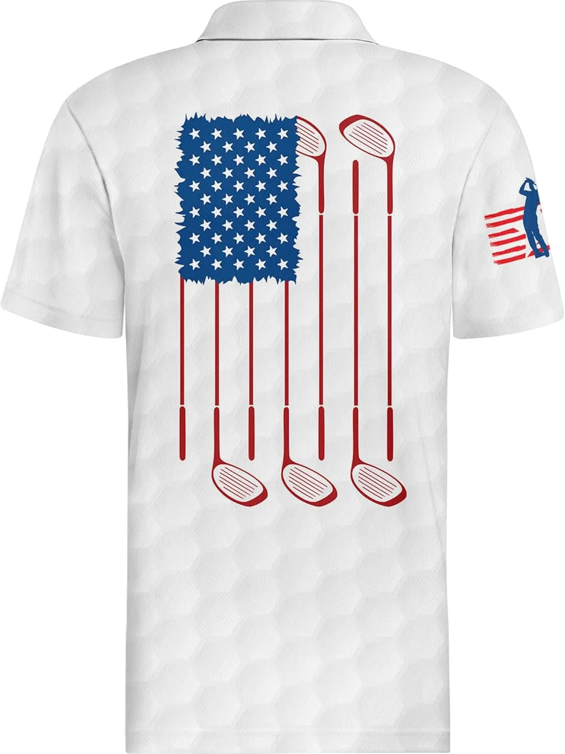 HIVICHI Golf Shirts for Men Funny Crazy Print Hawaiian Mens Polo Shirt