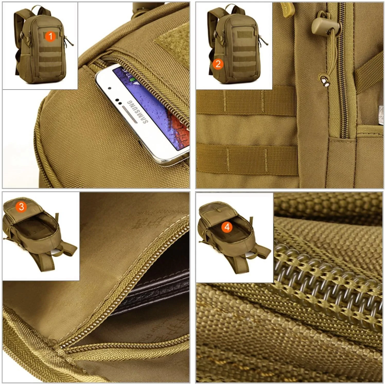 HUNTVP 10L/20L Mini Daypack Military MOLLE Backpack Rucksack Gear Tactical Assault Pack Bag for Hunting Camping Trekking