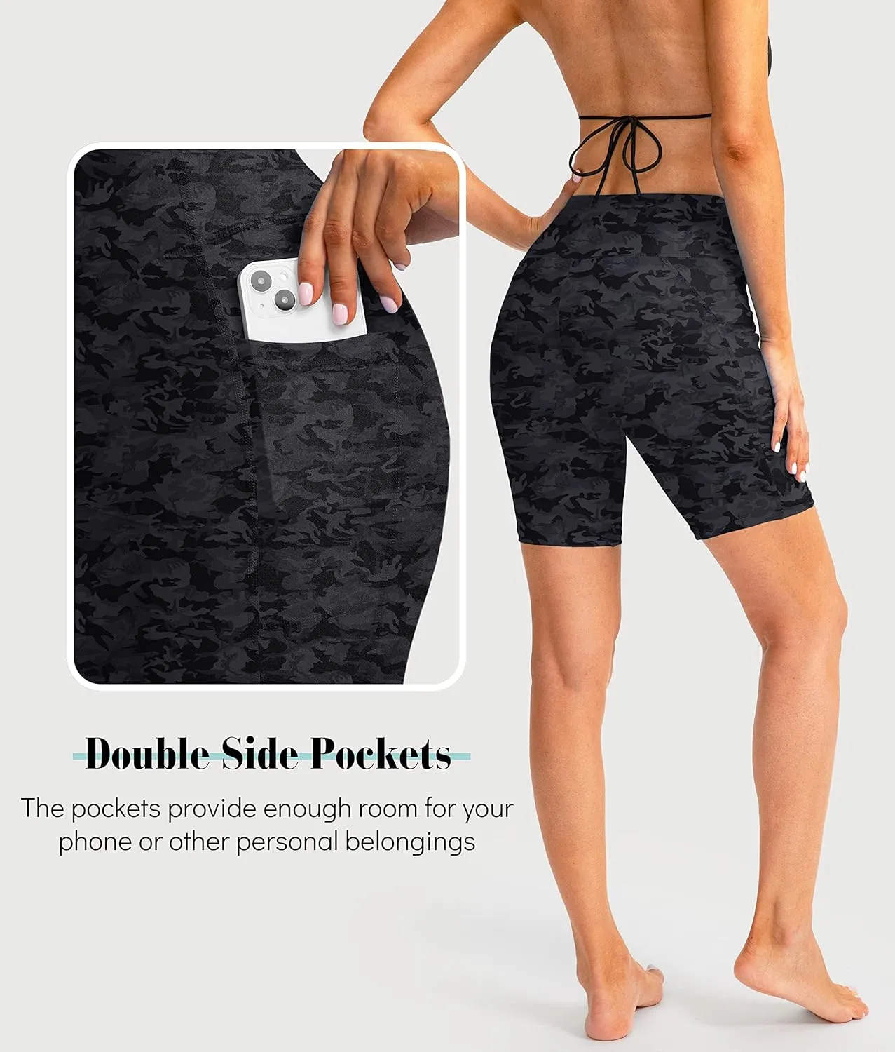 Kayrth Women's 7" High Waisted Swim Shorts with Side Pockets UPF50  Board Swimsuit Shorts for Women Bathing Suit Bottoms