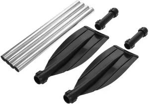 Keenso 2Pcs Detachable Kayak Paddles, High Strength Aluminium Alloy Lightweight Ribbed Blade Kayak Paddles Boat Oars Accessory mariner 4 raft oars