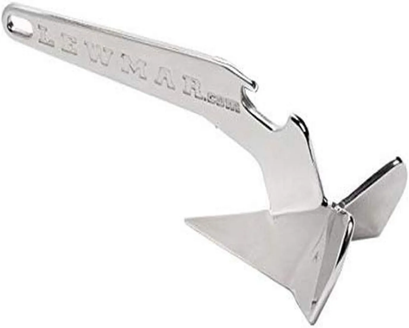 Lewmar Baby Delta Anchor Bottle Opener, 5-1/4" L x 2" W x 1-1/2" H Mirror-Polished Stainless Steel, Boat Galley Gift, Novelty Replica