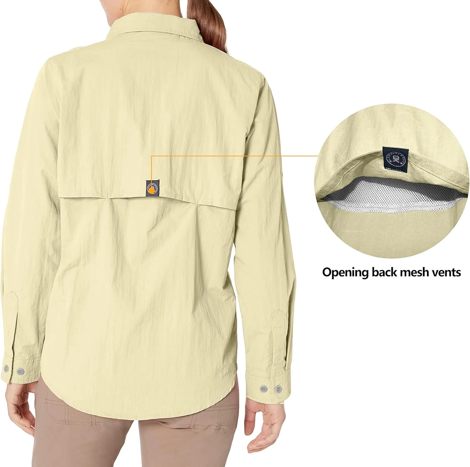 Little Donkey Andy Women's UPF 50  UV Protection Shirt, Long Sleeve Fishing Shirt, Breathable and Fast Dry