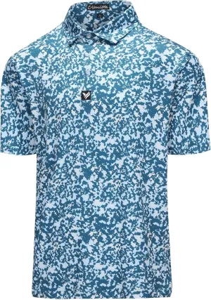 Mens Golf Polo Shirts Short Sleeve Dry Fit Performance Moisture Wicking Casual Print Collared Golf Shirts for Men