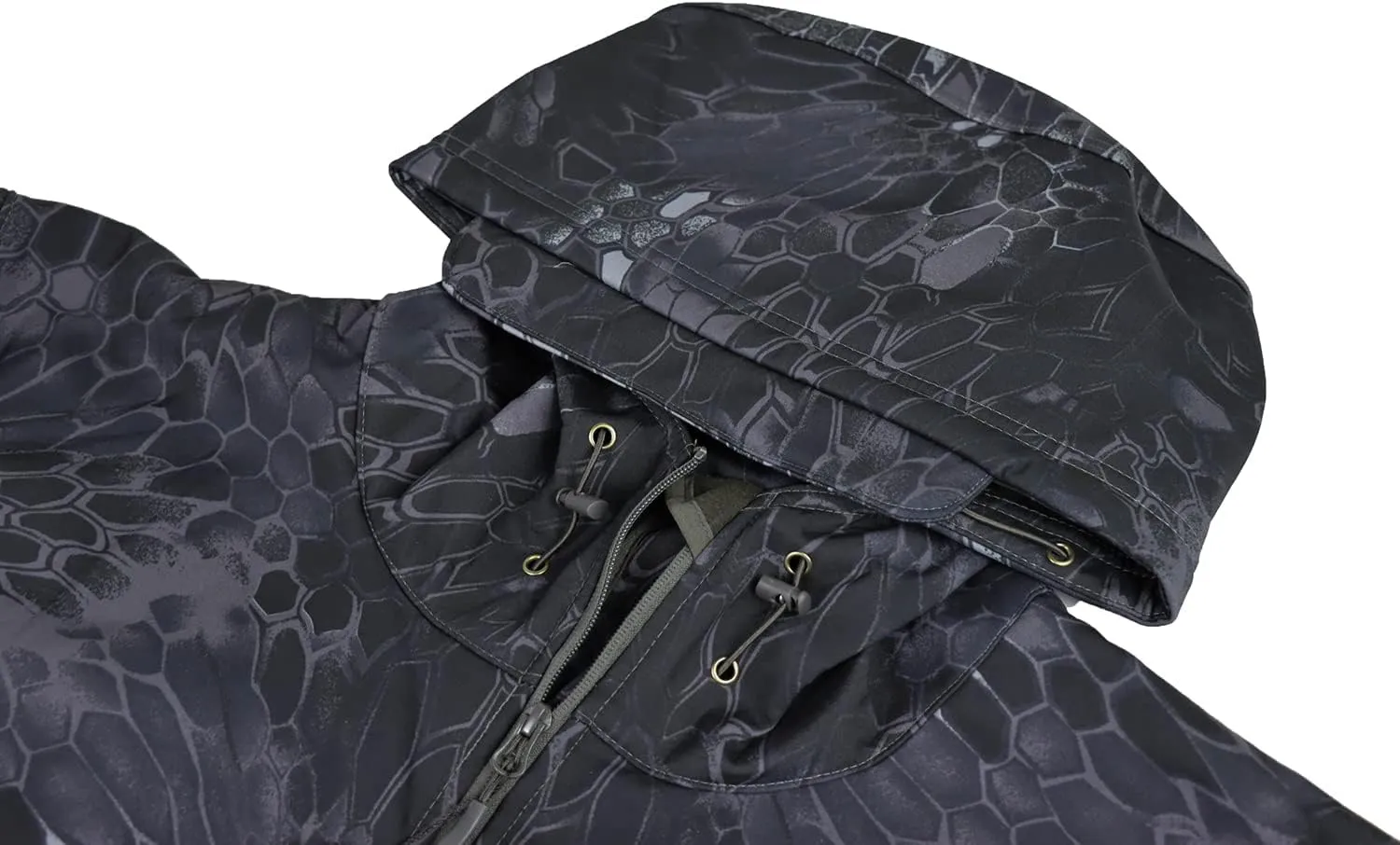 Men's Softshell Jacket Waterproof Fleece Hooded Outdoor Hunting Coat