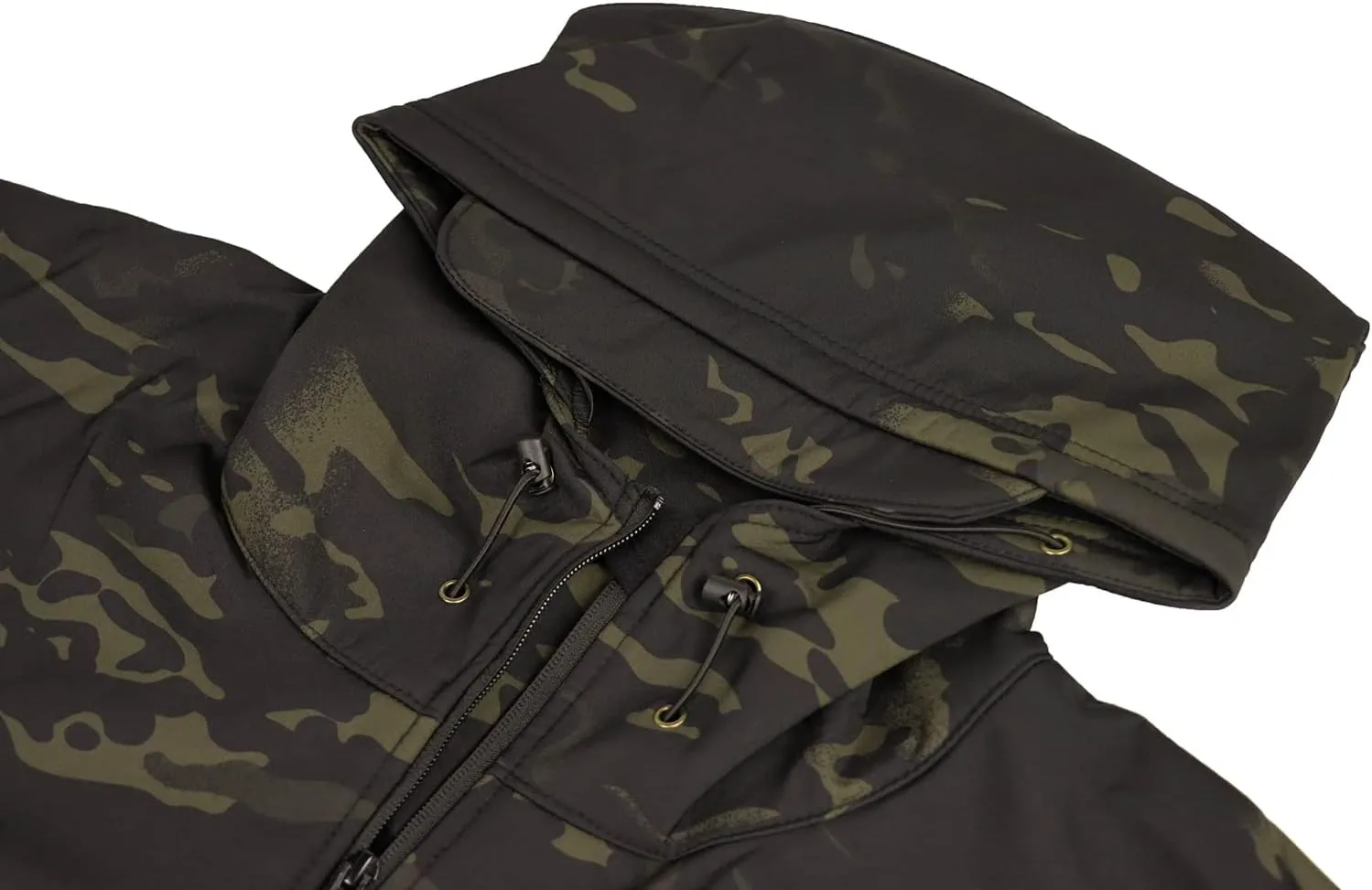 Men's Softshell Jacket Waterproof Fleece Hooded Outdoor Hunting Coat