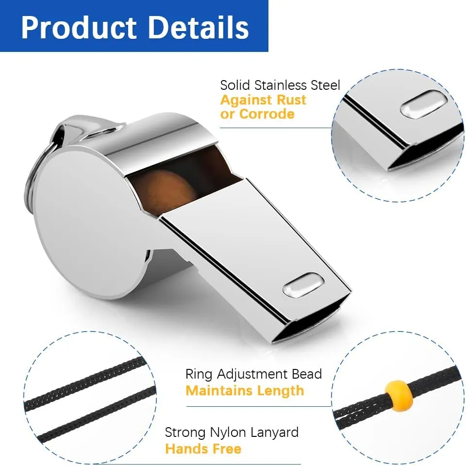 OALCQ Whistle, Whistle for Coaches, Sports Whistles for Adults Coaches Whistles with Lanyard, Soccer Whistle Loud Crisp Sound Whistle Emergency Dog Whistle