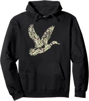 Old School Camo Camouflage Duck Waterfowls Hunters Southern Pullover Hoodie