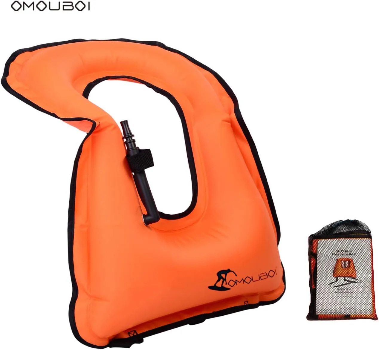 OMOUBOI Inflatable Snorkel Vest Kayak Swim Vest for Adults Snorkel Vests Inflatable Buoyancy Jacket Portable Diving Jackets Swimming Vests for Snorkeling Water Sports Beginner Adults-Only (96-220 lbs)