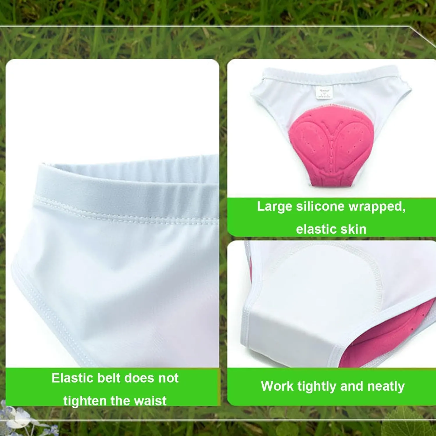 Padded Equestrian Underwear, Underwear Horseback Riding Padded for Women, Cycling Breathable Silicone pad