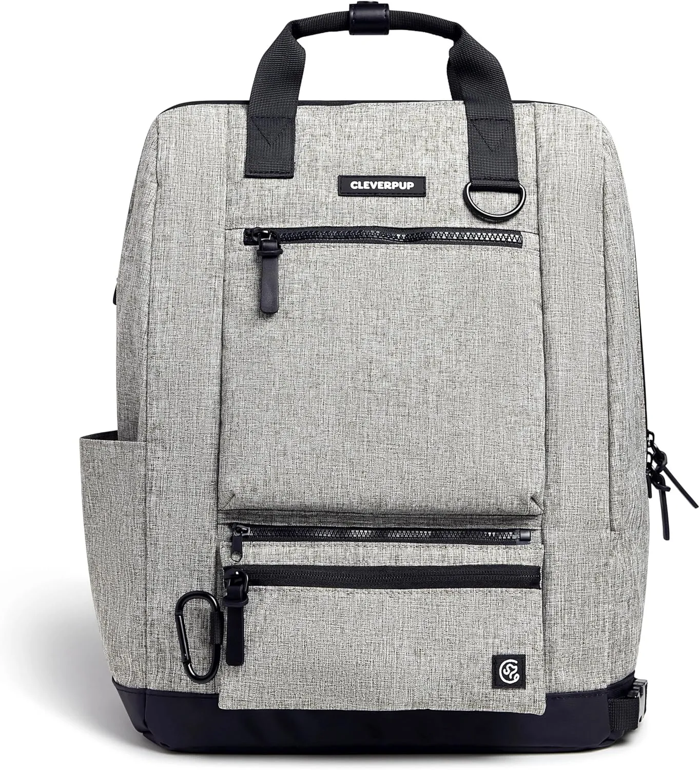 Porter 2-in-1 Dog Gear Backpack  Premium Dog Travel Bag with 10 Pockets, Zip-Off Treat Pouch, Leash Clip, Waterproof Pockets & Water Bottle Holder  Weekend, Hiking, Camping, Heather Grey