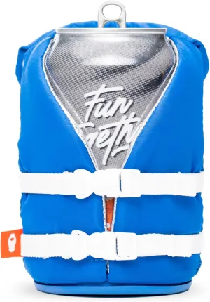 Puffin - The Buoy Life Vest - Insulated 12 oz Can Cooler I Beer Bottle & Soda Can Insulator, Keep Drinks and Beverages Cold (Varsity Blue)
