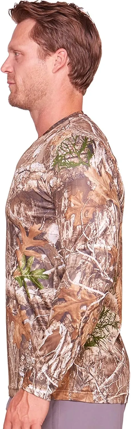 Realtree Men's Essential Camo Lightweight Performance Long Sleeve Shirt