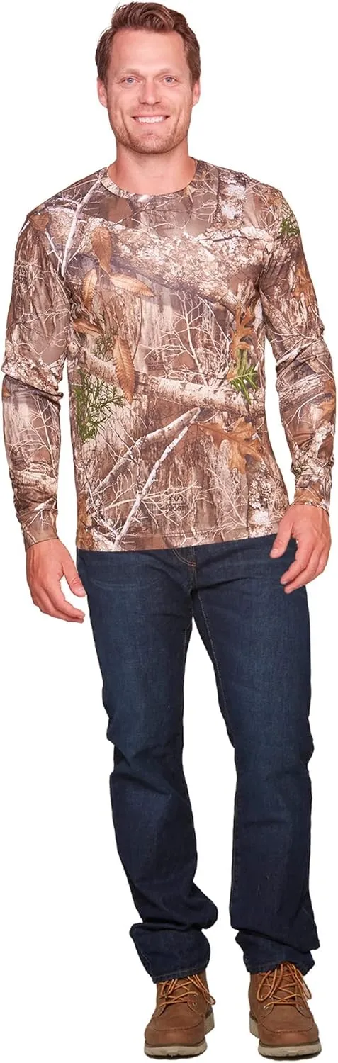 Realtree Men's Essential Camo Lightweight Performance Long Sleeve Shirt