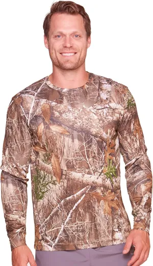 Realtree Men's Essential Camo Lightweight Performance Long Sleeve Shirt