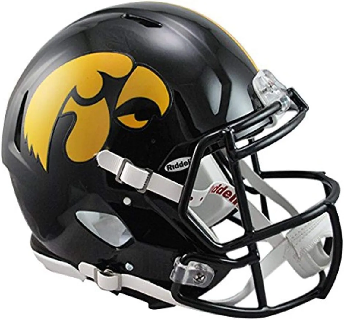Riddell unisex adult Iowa Speed Authentic Football Helmet, Black, Large US